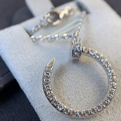 [⭐JeweliWhal]JUSTE NECKLACE SILVER DIAMONDS