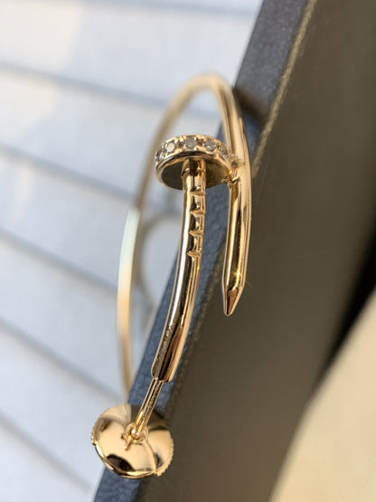 [⭐JeweliWhal]JUSTE EARRINGS GOLD DIAMONDS 1.8MM