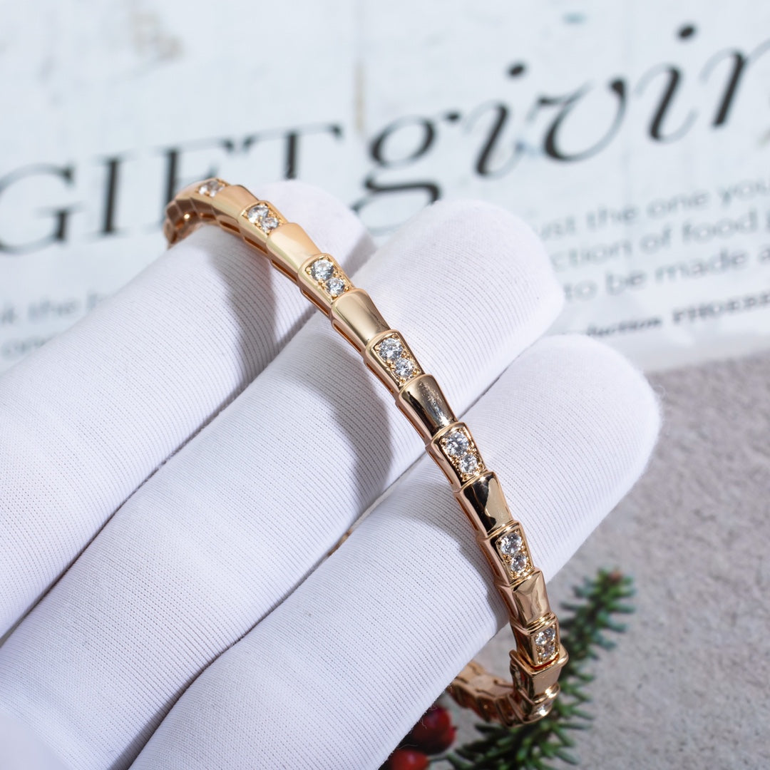 [⭐JeweliWhal]SERPENTI BRACELET PINK GOLD DIAMOND