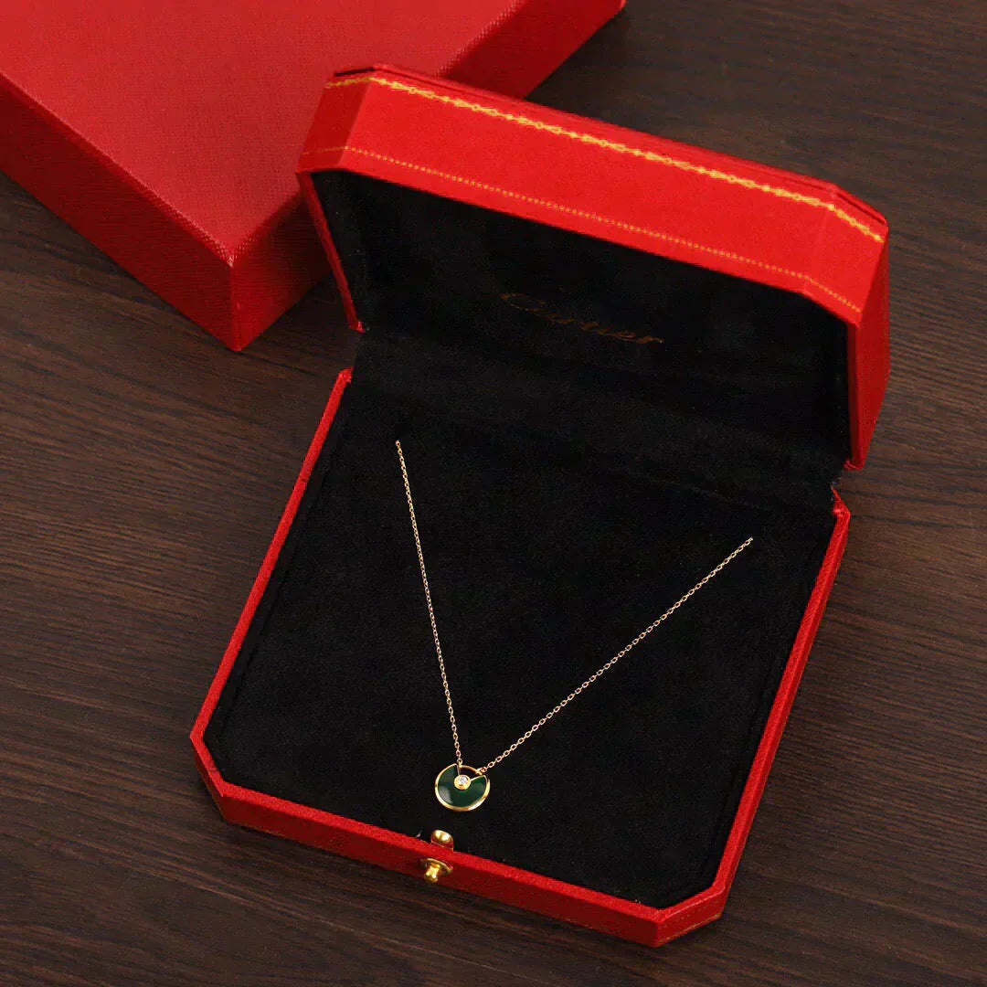 [⭐JeweliWhal]AMULETTE GOLD MALACHITE NECKLACE