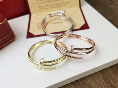 [⭐JeweliWhal]JUSTE BRACELET 3.5MM DOUBLE ROW DIAMOND