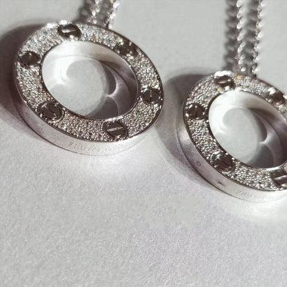[⭐JeweliWhal]LOVE NECKLACE ADJUSTABLE SILVER