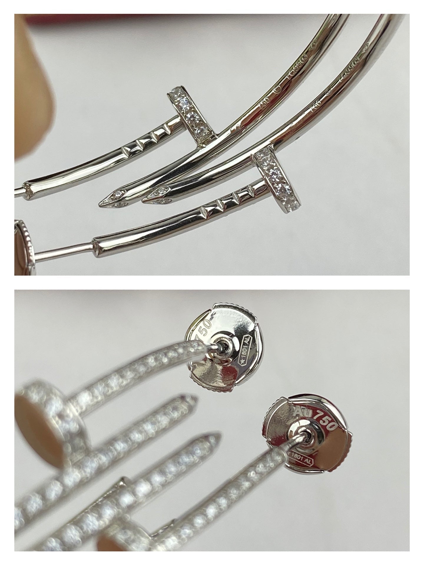 [⭐JeweliWhal]JUSTE EARRINGS FULL DIAMONDS 1.8MM