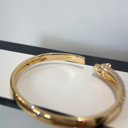[⭐JeweliWhal]PANTHERE GOLD DIAMOND OPEN BRACELET
