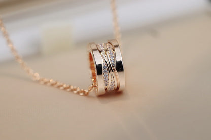 [⭐JeweliWhal]ZERO 1 PINK GOLD DIAMOND NECKLACE