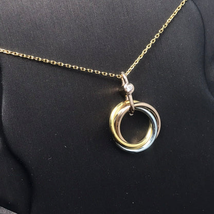 [⭐JeweliWhal]TRINITY SILVER GOLD PINK GOLD NECKLACE