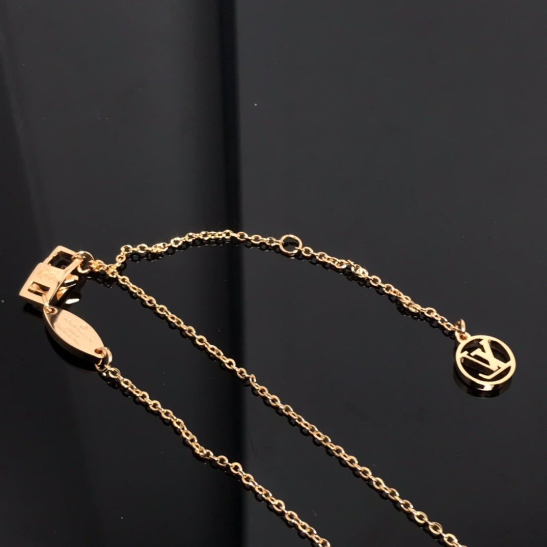 [⭐JeweliWhal]COLOR BLOSSOM PINK MOP SUN GOLD NECKLACE