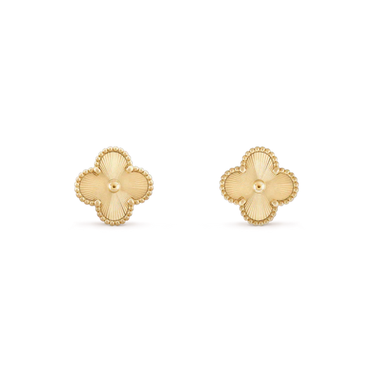 [⭐JeweliWhal]CLOVER MINI 9.5MM LASER EARRINGS