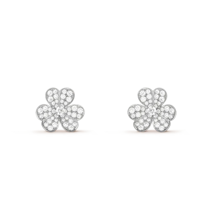 [⭐JeweliWhal]CLOVER COMOS DIAMOND EARRINGS SILVER