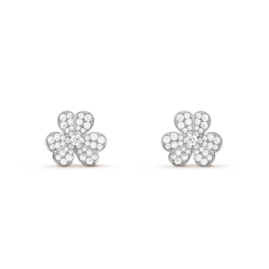 [⭐JeweliWhal]CLOVER COMOS DIAMOND EARRINGS SILVER
