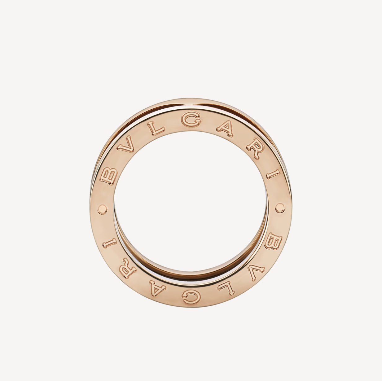 [⭐JeweliWhal]ZERO 1 TWO-BAND LOOPS AND BLACK CERAMIC PINK GOLD RING