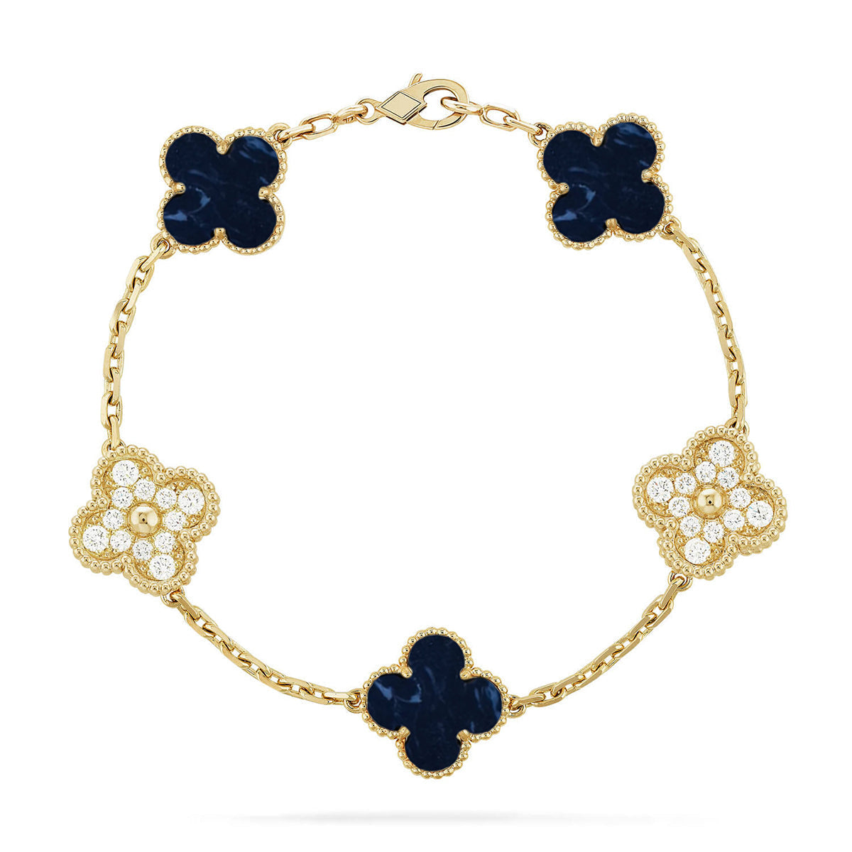 [⭐JeweliWhal]CLOVER 5 MOTIF PIETERSITE BRACELET COLLECTION