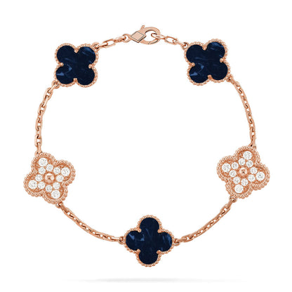 [⭐JeweliWhal]CLOVER 5 MOTIF PIETERSITE BRACELET COLLECTION
