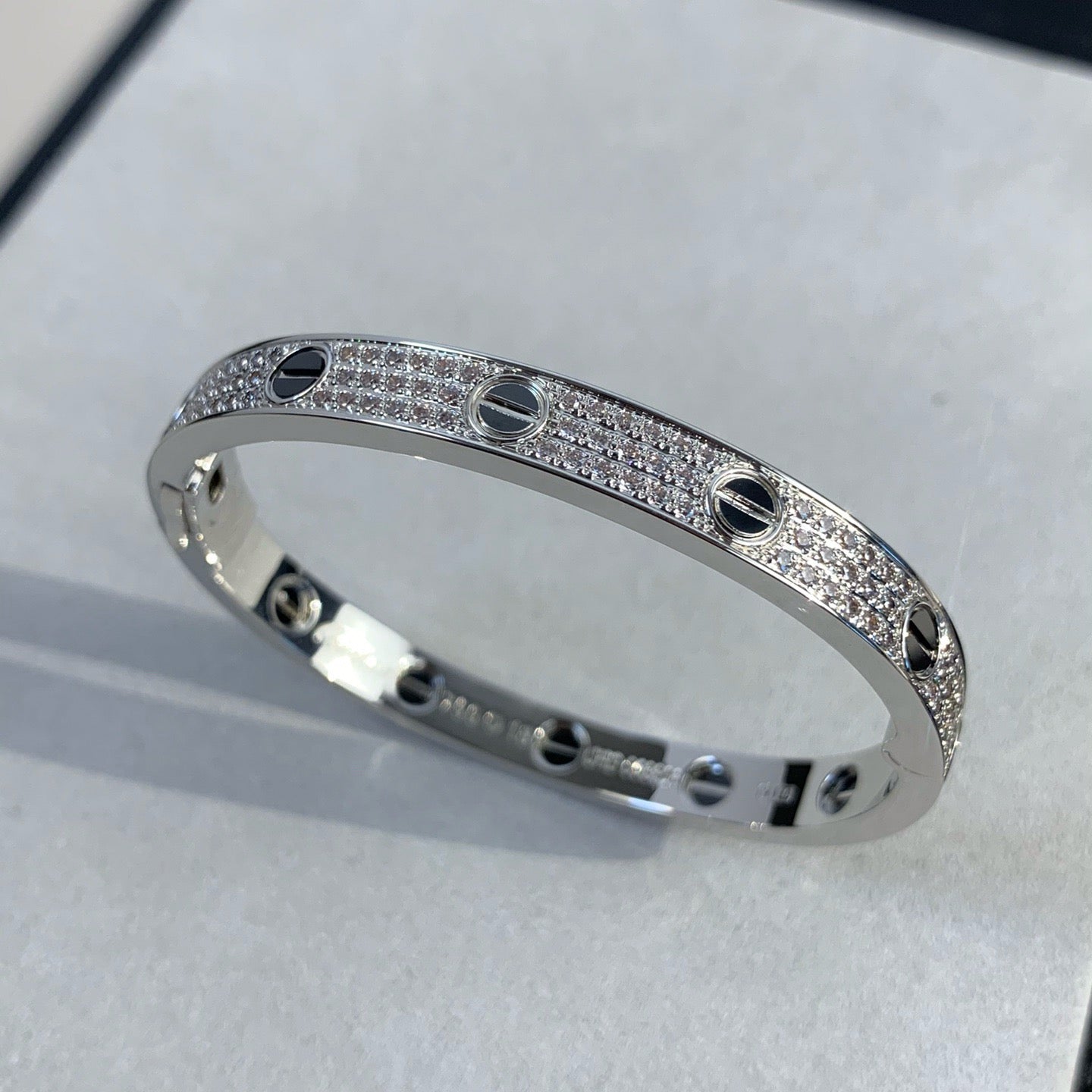 [⭐JeweliWhal]LOVE BRACELET 6.1MM DIAMOND-PAVED CERAMIC