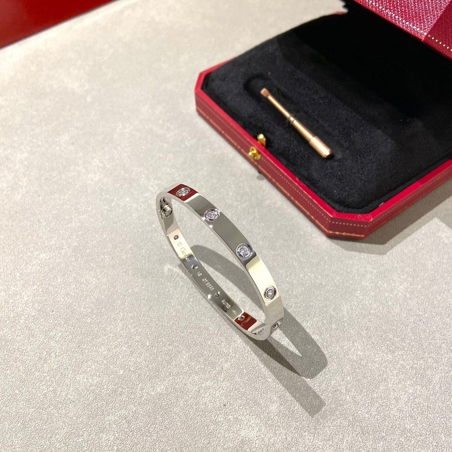 [⭐JeweliWhal]LOVE BRACELET 6.1MM 10 DIAMONDS