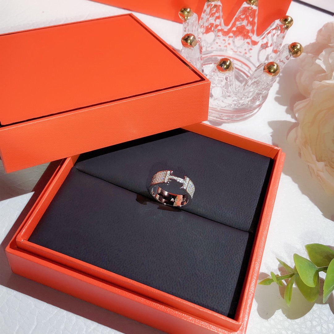 [⭐JeweliWhal]H RING FULL DIAMOND