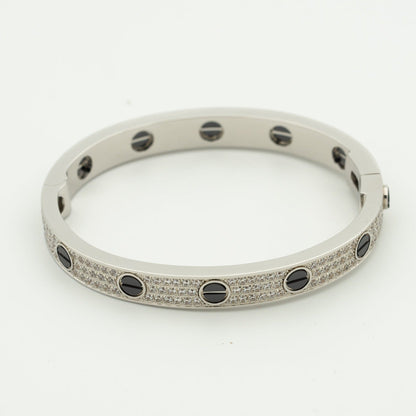 [⭐JeweliWhal]LOVE BRACELET 6.1MM DIAMOND-PAVED CERAMIC