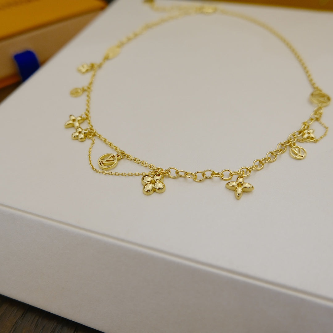 [⭐JeweliWhal]BLOOMING SUPPLE NECKLACE BRASS