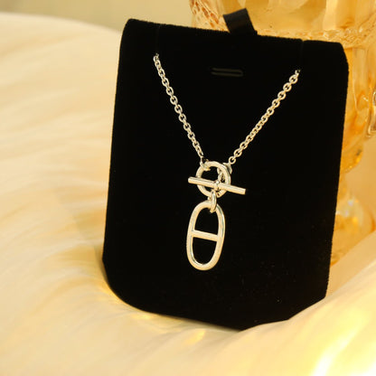 [⭐JeweliWhal]HM CHAINE D'ANCRE PENDANT NECKLACE STERLING SILVER