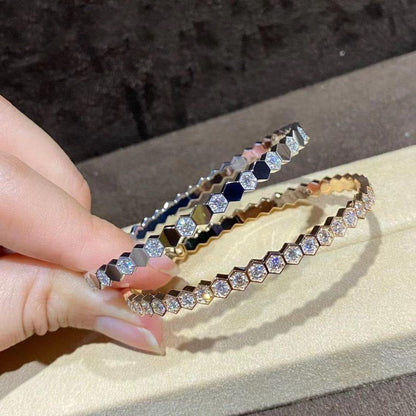 [⭐JeweliWhal]BEE LOVE GOLD BRACELET FULL DIAMOND