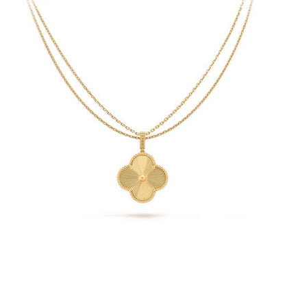 [⭐JeweliWhal]CLOVER 25MM PEDANT NECKLACE GOLD