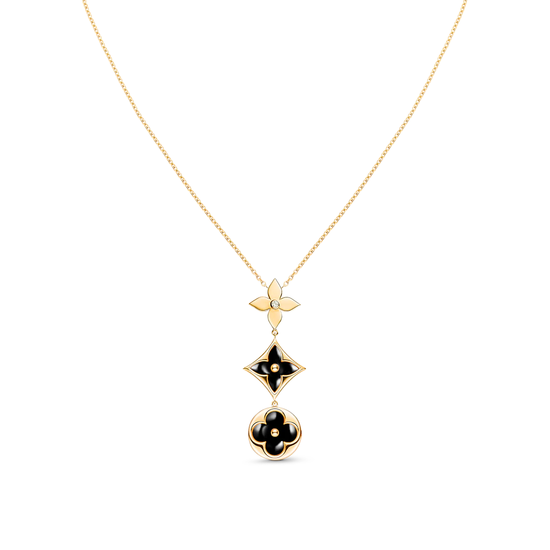 [⭐JeweliWhal]STAR AND SUN ONYX PINK GOLD NECKLACE