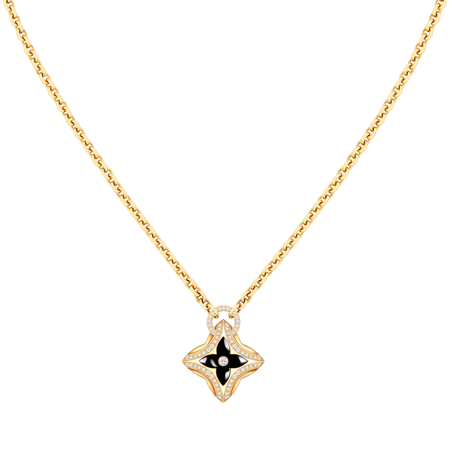 [⭐JeweliWhal]STAR PEDANT PINK GOLD DIAMOND NECKLACE