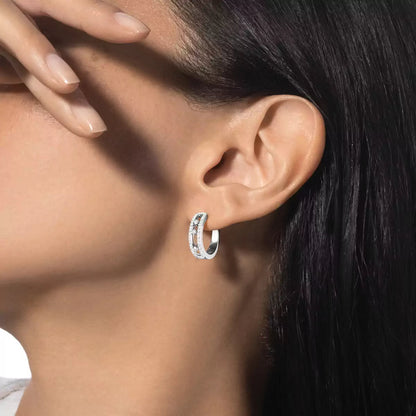 [⭐JeweliWhal]Diamond Pave_ Hoop Earrings Move