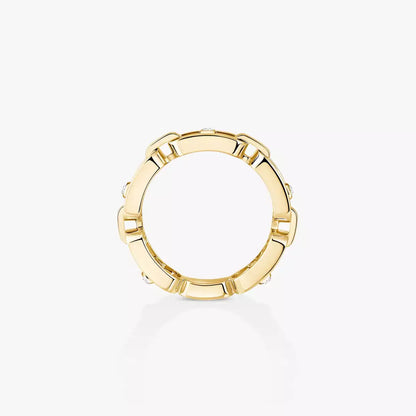 [⭐JeweliWhal]Move Link Pave_-Set Diamond Ring in Gold