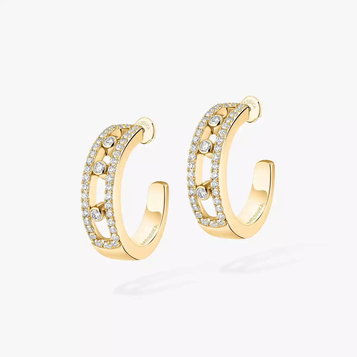 [⭐JeweliWhal]Diamond Pave_ Hoop Earrings Move