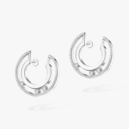 [⭐JeweliWhal]Move Romane Small Diamond Hoop Earrings