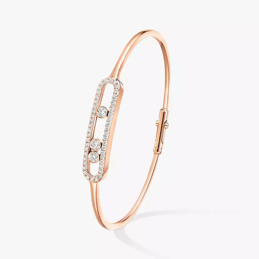 [⭐JeweliWhal]Move Pavé Diamond Bangle Bracelet M