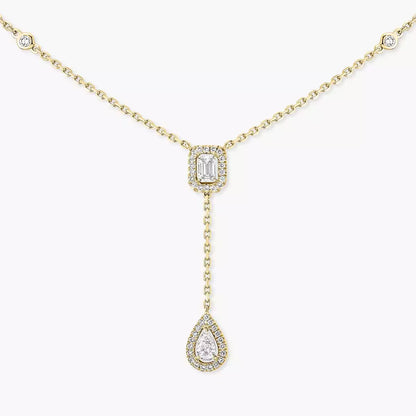 [⭐JeweliWhal]Gold Diamond Tie Necklace