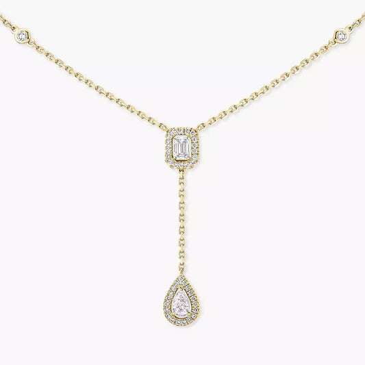 [⭐JeweliWhal]Gold Diamond Tie Necklace