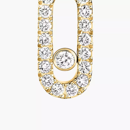 [⭐JeweliWhal]Move Uno Single Diamond Hoop Earring