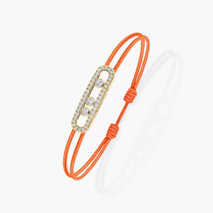 [⭐JeweliWhal]Messika Care(s) pink cord pavé bracelet