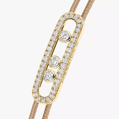 [⭐JeweliWhal]Messika Care(s) pink cord pavé bracelet