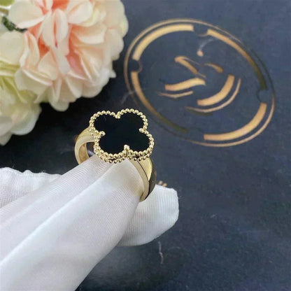 [⭐JeweliWhal]CLOVER ONYX RING