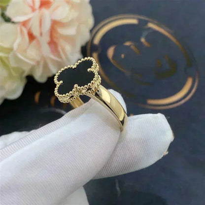 [⭐JeweliWhal]CLOVER ONYX RING
