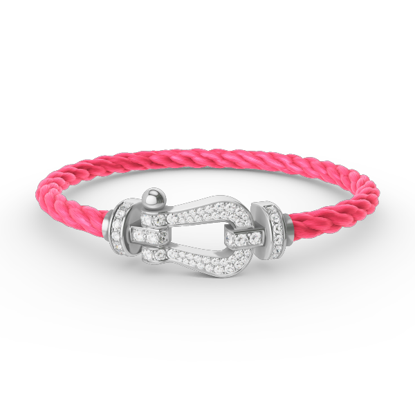 [⭐JeweliWhal]FORCE LARGE HORSESHOE FULL DIAMOND BRACELET SILVER